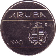 Монета 10 центов. 1990 год, Аруба. Монета 10 центов. 1990 год, Аруба.