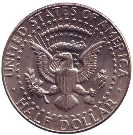 Монета 50 центов. 1985 год (D), США. UNC. Джон Кеннеди. Монета 50 центов. 1985 год (D), США. UNC. Джон Кеннеди.