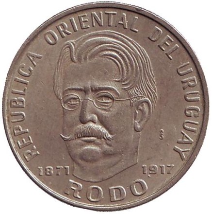 100 лет со дня рождения Хосе Энрике Родо. 1971 год, Уругвай. 100 лет со дня рождения Хосе Энрике Родо. 1971 год, Уругвай.