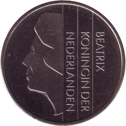 Монета 1 гульден. 1990 год, Нидерланды. BU. Монета 1 гульден. 1990 год, Нидерланды. BU.