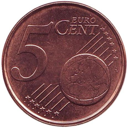 Монета 5 евроцентов. 1999 год, Нидерланды. Монета 5 евроцентов. 1999 год, Нидерланды.