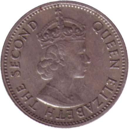 Монета 5 центов. 1958 год, Малайя и Британское Борнео. (Без отметки монетного двора). Монета 5 центов. 1958 год, Малайя и Британское Борнео. (Без отметки монетного двора).