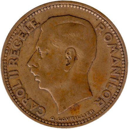 Монета 20 лей. 1930 год, Румыния. Отметка монетного двора: "KN". Бирмингем.
