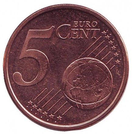 Монета 5 центов. 2009 год, Кипр.