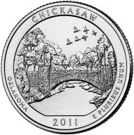 Монета 25 центов (D). 2011 год, США. Рекреационная зона Чикасо. Парк № 10. Монета 25 центов (D). 2011 год, США. Рекреационная зона Чикасо. Парк № 10.