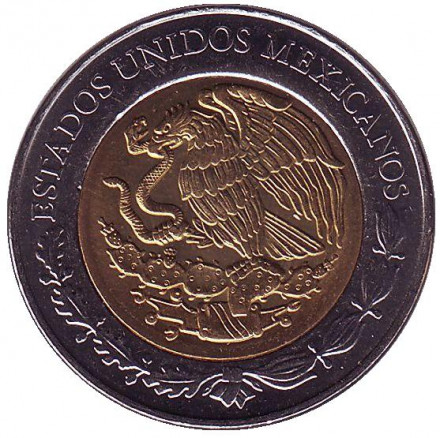 Монета 5 песо. 2009 год, Мексика. 200-летие независимости. Агустин де Итурбиде. Монета 5 песо. 2009 год, Мексика. 200-летие независимости. Агустин де Итурбиде.