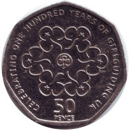 Монета 50 пенсов. 2010 год, Великобритания. 100 лет женской организации скаутов. Монета 50 пенсов. 2010 год, Великобритания. 100 лет женской организации скаутов.