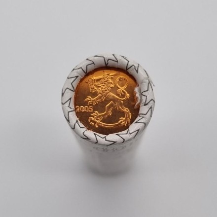 Монета 1 цент. 2005 год, Финляндия. Ролл (50 монет).