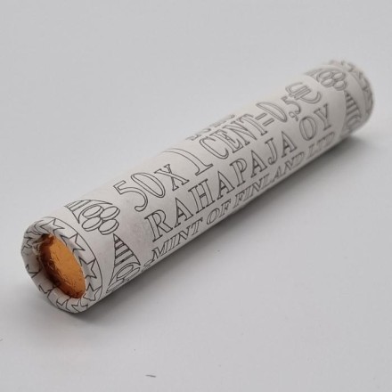 Монета 1 цент. 2005 год, Финляндия. Ролл (50 монет).
