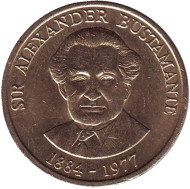 Монета 1 доллар. 1992 год, Ямайка. Александр Бустаманте - национальный герой Ямайки. Монета 1 доллар. 1992 год, Ямайка. Александр Бустаманте - национальный герой Ямайки.