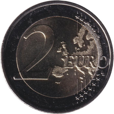 Монета 2 евро. 2024 год (F), Германия. 175 лет Конституции Паульскирхе.