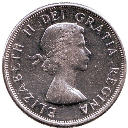 Монета 50 центов. 1964 год, Канада.