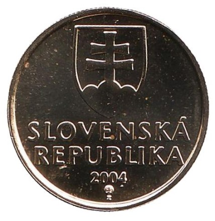 Монета 1 крона. 2004 год, Словакия. BU. Мадонна с младенцем. Монета 1 крона. 2004 год, Словакия. BU. Мадонна с младенцем.