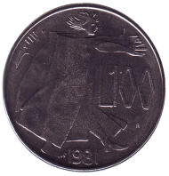 Монета 100 лир. 1981 год, Сан-Марино. Мир.