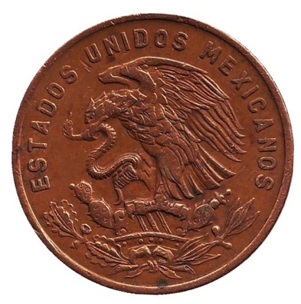 Монета 20 сентаво. 1970 год, Мексика. Пирамида Солнца. Монета 20 сентаво. 1970 год, Мексика. Пирамида Солнца.