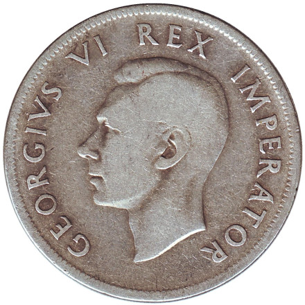 Монета 2,5 шиллинга. 1938 год, ЮАР.