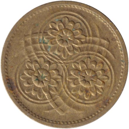 Монета 5 центов. 1987 год, Гайана. Лотос.