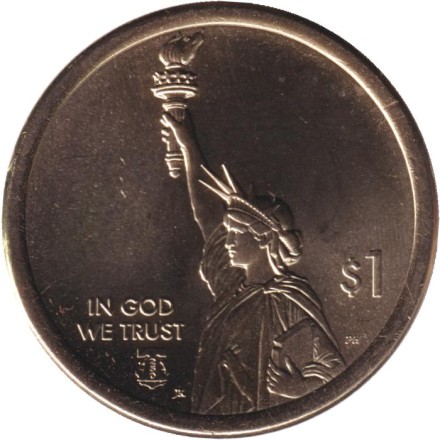 Монета 1 доллар. 2026 год (D), США. Норман Борлоуг, отец Зелёной революции. Серия "Американские инновации".