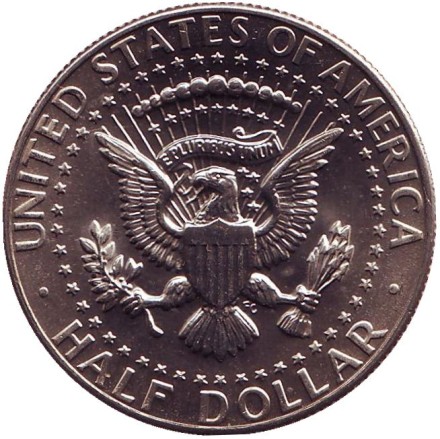 Монета 50 центов. 1986 год (D), США. UNC. Джон Кеннеди. Монета 50 центов. 1986 год (D), США. UNC. Джон Кеннеди.