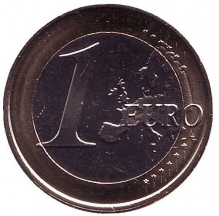 Монета 1 евро. 2018 год, Испания. Монета 1 евро. 2018 год, Испания.