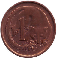 Монета 1 цент, 1983 год, Австралия. Карликовый летучий кускус. Монета 1 цент, 1983 год, Австралия. Карликовый летучий кускус.