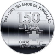 Монета 2,5 евро. 2013 год, Португалия. 150 лет Красному Кресту. Монета 2,5 евро. 2013 год, Португалия. 150 лет Красному Кресту.