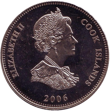 Монета 1 доллар. 2006 год, Острова Кука. 80 лет телевидению. Монета 1 доллар. 2006 год, Острова Кука. 80 лет телевидению.