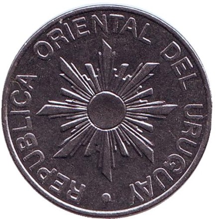 Монета 50 новых песо. 1989 год, Уругвай. Монета 50 новых песо. 1989 год, Уругвай.