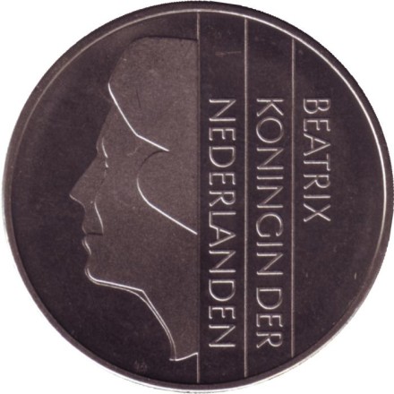 Монета 2,5 гульдена. 1990 год, Нидерланды. BU. Монета 2,5 гульдена. 1990 год, Нидерланды. BU.