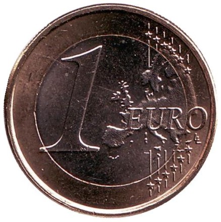 Монета 1 евро. 2010 год, Люксембург. Монета 1 евро. 2010 год, Люксембург.