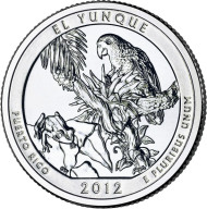 Монета 25 центов (P). 2012 год, США. Национальный лес Эль-Юнке. Парк № 11. Монета 25 центов (P). 2012 год, США. Национальный лес Эль-Юнке. Парк № 11.
