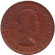 Монета 1 пенни. 1958 год, Австралия. (Точка после "PENNY") Кенгуру.