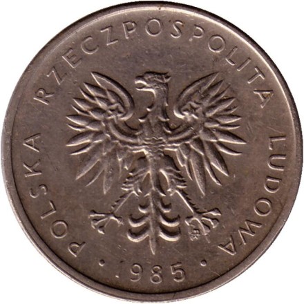 Монета 10 злотых. 1985 год, Польша. Монета 10 злотых. 1985 год, Польша.