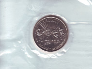 Монета 50 центов (D). 1991 год, США. Мемориал Американским президентам на горе Рашмор. Монета 50 центов (D). 1991 год, США. Мемориал Американским президентам на горе Рашмор.