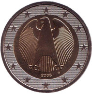 Монета 2 евро. 2003 год (D), Германия. Монета 2 евро. 2003 год (D), Германия.