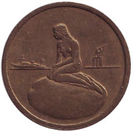 Русалочка. Транспортный жетон морского трамвая. г. Копенгаген, Дания. 1964 год. (медно-цинковый сплав)