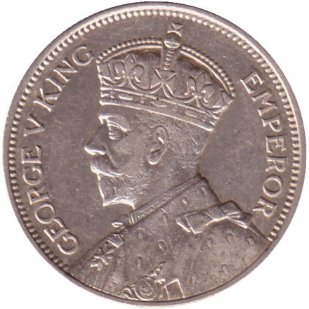 Монета 1 шиллинг. 1936 год, Фиджи. Парусник. Монета 1 шиллинг. 1936 год, Фиджи. Парусник.