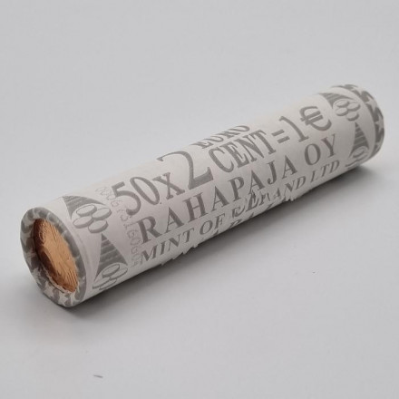 Монета 2 цента. 2004 год, Финляндия. Ролл (50 монет).