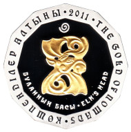 Монета 500 тенге, 2011 год, Казахстан. Голова лося.