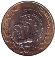 Монета 200 эскудо. 1998 год, Португалия. Гарсия де Орта. Монета 200 эскудо. 1998 год, Португалия. Гарсия де Орта.