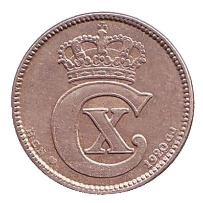Монета 25 эре. 1920 год, Дания. Монета 25 эре. 1920 год, Дания.
