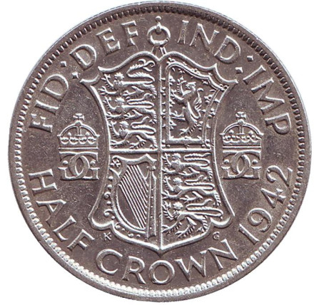 Монета 1/2 кроны. 1942 год, Великобритания.