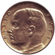 Ристо Рюти. Памятный жетон. 1964 год, Финляндия. Тип 1. Ристо Рюти. Памятный жетон. 1964 год, Финляндия. Тип 1.