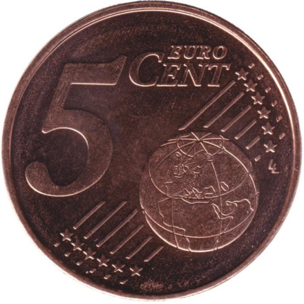 Монета 5 центов, 2023 год, Латвия. Монета 5 центов, 2023 год, Латвия.