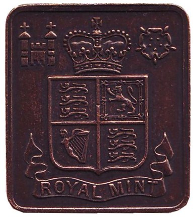 Жетон годового набора монет Великобритании 1982 года. Жетон годового набора монет Великобритании 1982 года.