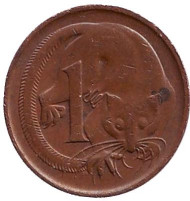 Монета 1 цент, 1969 год, Австралия. Карликовый летучий кускус. Монета 1 цент, 1969 год, Австралия. Карликовый летучий кускус.