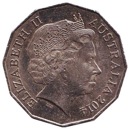 Монета 50 центов. 2014 год, Австралия. Монета 50 центов. 2014 год, Австралия.