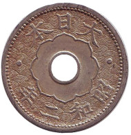 Монета 10 сен. 1927 год, Япония. Хризантема. Монета 10 сен. 1927 год, Япония. Хризантема.