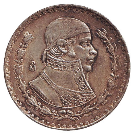 Монета 1 песо. 1963 год, Мексика. Хосе Мария Морелос.