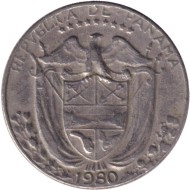 Монета 1/10 бальбоа. 1980 год, Панама. Васко Нуньес де Бальбоа. Монета 1/10 бальбоа. 1980 год, Панама. Васко Нуньес де Бальбоа.
